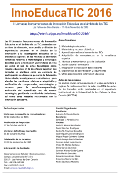InnoEducaTIC 2016 - atetic - Universidad de Las Palmas de Gran