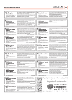 esquelas - El Ideal Gallego