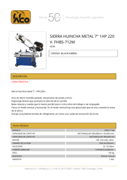sierra huincha metal 7" 1hp 220 v. fhbs-712m
