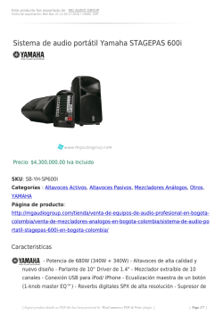 Sistema de audio portátil Yamaha STAGEPAS 600i