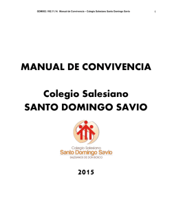 Manual de Convivencia - Colegio Salesiano Santo Domingo Savio