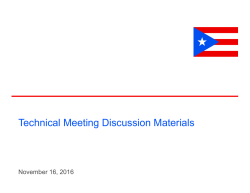 Technical Meeting Discussion Materials