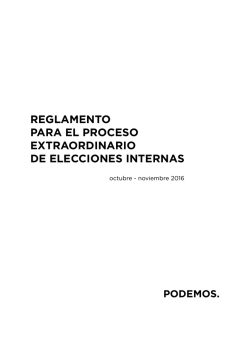 reglamento para el proceso extraordinario de elecciones