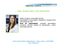 dra. maria inés luco montero - Hospital Clínico Universidad de Chile