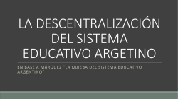 Descentralización Educativa