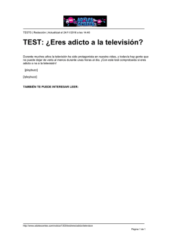 TEST: ¿Eres adicto a la televisión?
