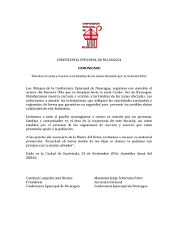 CONFERENCIA EPISCOPAL DE NICARAGUA COMUNICADO Los