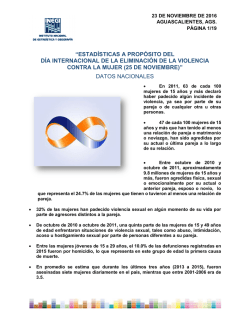 estadísticas a propósito del día internacional de la
