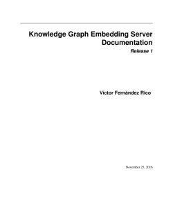 Knowledge Graph Embedding Server Documentation