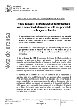 16.11.19 P Saavedra conclusiones COP 22