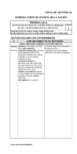 asunto listado con anterioridad 1 amparo directo en revisi&oacute;n