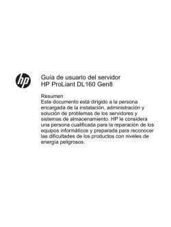 Guía de usuario del servidor HP ProLiant DL160 Gen8