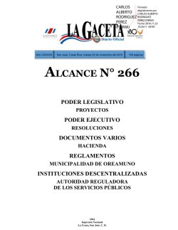 ALCANCE DIGITAL N° 266 a La Gaceta N° 224 del 22 11 2016