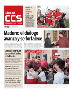 Maduro: el diálogo avanza y se fortalece