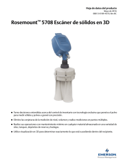 Rosemount™ 5708 Escáner de sólidos en 3D
