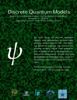 Discrete Quantum Models - ifuap