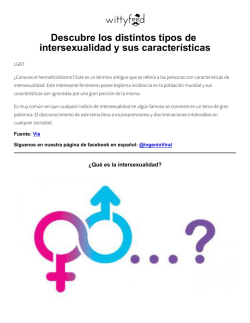Descubre los distintos tipos de intersexualidad y sus
