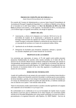 PROSEGUR COMPAÑÍA DE SEGURIDAD, S.A. Junta General