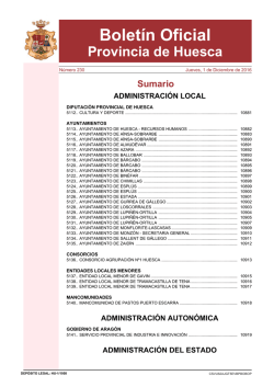 Boletín Oficial - Diputación Provincial de Huesca