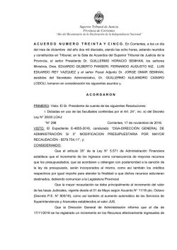 Acuerdo Nº 35/2016 - Poder Judicial de Corrientes