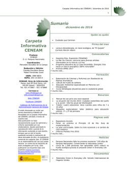 Boletín Carpeta Informativa del CENEAM