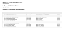GERENTES, EJECUTIVOS PRINCIPALES