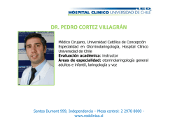 dr. pedro cortez villagrán - Hospital Clínico Universidad de Chile