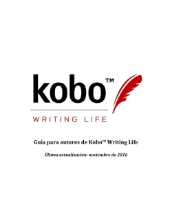 Guía para autores de Kobo™ Writing Life
