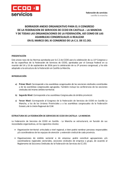 Anexo Normativo II Congreso CCOO Servicios Castilla