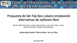 Propuesta de Set-Top Box cubano empleando alternativas