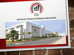 el instituto técnico superior comunitario (itsc)