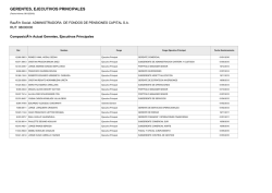 GERENTES, EJECUTIVOS PRINCIPALES