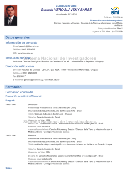 Sistema Nacional de Investigadores Sistema Nacional de