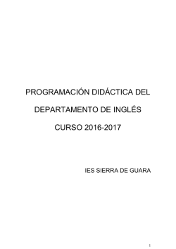 programación didáctica del