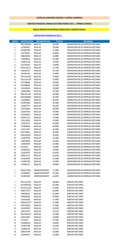 INSTRUCTIVO DE MATRICULA 2017