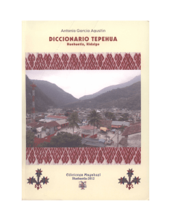 Diccionario tepehua: Huehuetla, Hidalgo