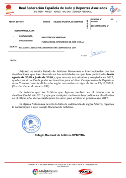 149 Clasificaci&oacute;n Nacional de &Aacute;rbitros 2017