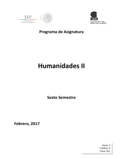 Humanidades II - Colegio de Bachilleres