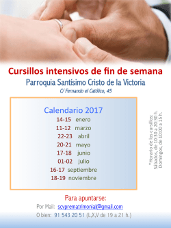 Cursillos intensivos de fin de semana