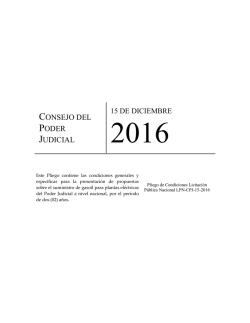 Pliego de Condiciones LPN-CPJ-15-2016