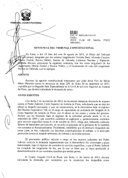 SENTENCIA DEL TRIBUNAL CONSTITUCIONAL I e Fortini, Ramos