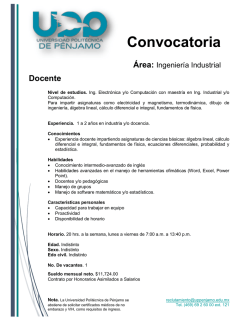Convocatoria - Universidad Politécnica de Pénjamo