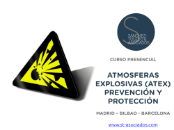 ATMOSFERAS EXPLOSIVAS (ATEX) PREVENCIÓN Y PROTECCIÓN
