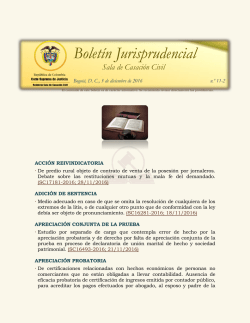 Boletín Jurisprudencial - Corte Suprema de Justicia