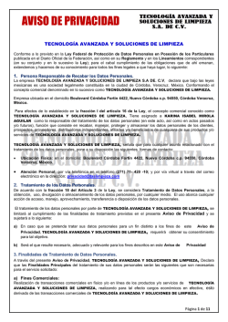 AVISO DE PRIVACIDAD