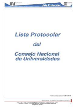 lista protocolar - Secretariado Permanente del CNU
