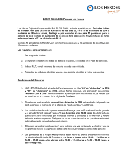 BASES CONCURSO Fanpage Los Héroes Los Héroes Caja de