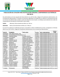 Notificaci&oacute;n Personal - CNP 0176