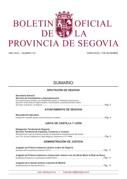 boletín oficial de la provincia de segovia