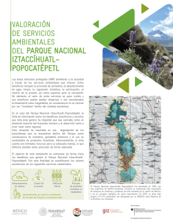 Valoración de servicios ambientales: Iztaccíhuatl